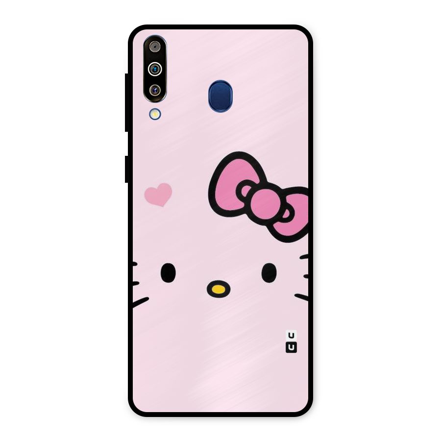 Cute Bow Face Metal Back Case for Galaxy M30