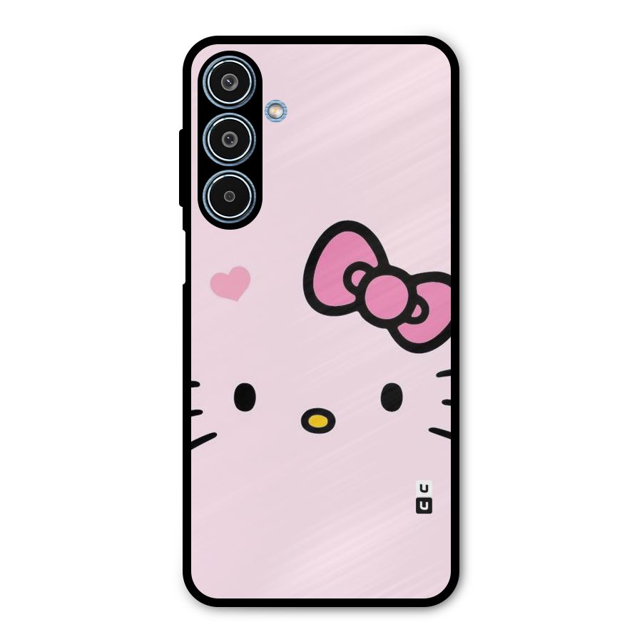 Cute Bow Face Metal Back Case for Galaxy M35