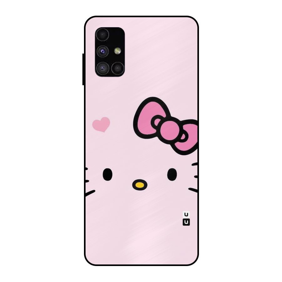 Cute Bow Face Metal Back Case for Galaxy M51