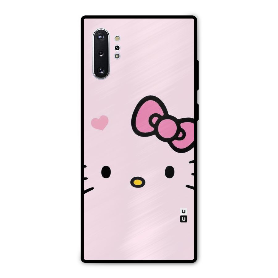 Cute Bow Face Metal Back Case for Galaxy Note 10 Plus