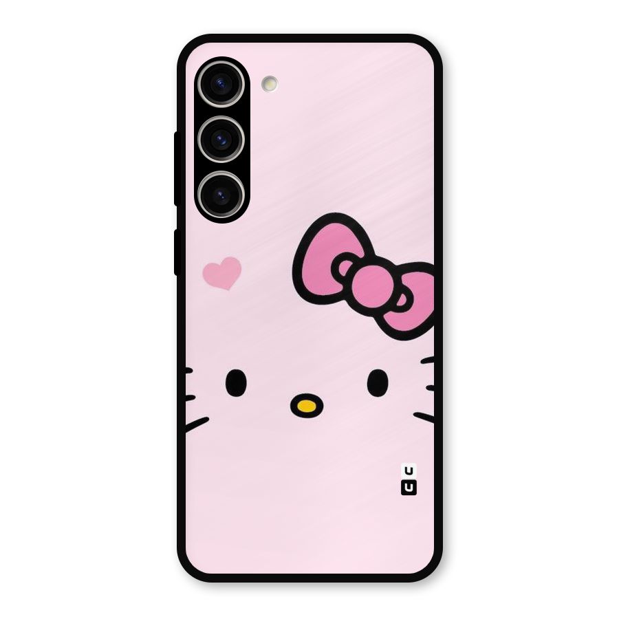 Cute Bow Face Metal Back Case for Galaxy S23 Plus