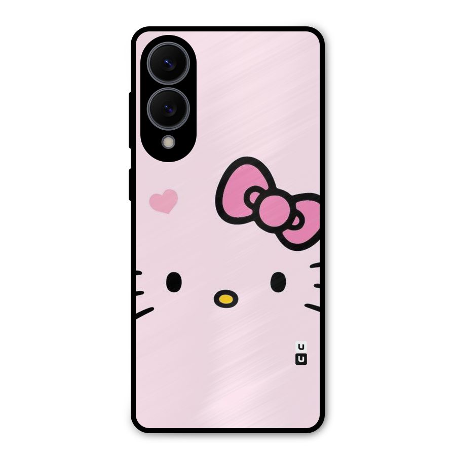 Cute Bow Face Metal Back Case for Galaxy S25 Edge