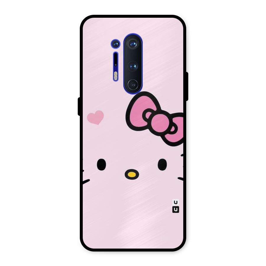 Cute Bow Face Metal Back Case for OnePlus 8 Pro