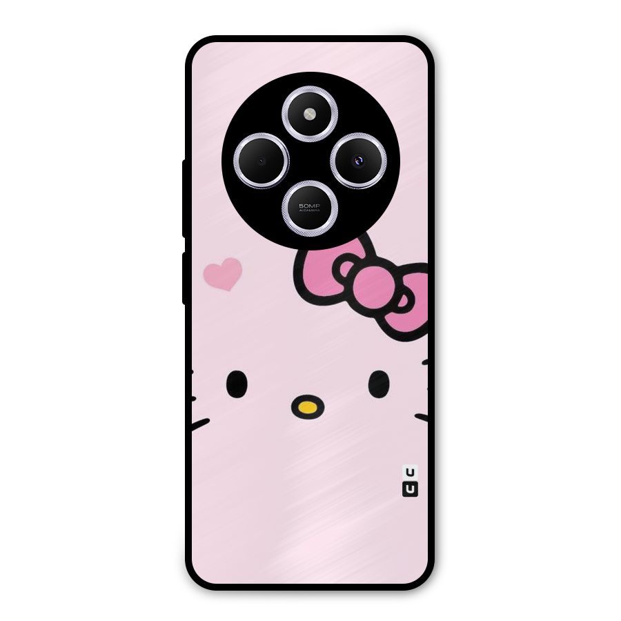 Cute Bow Face Metal Back Case for Poco C75 5G