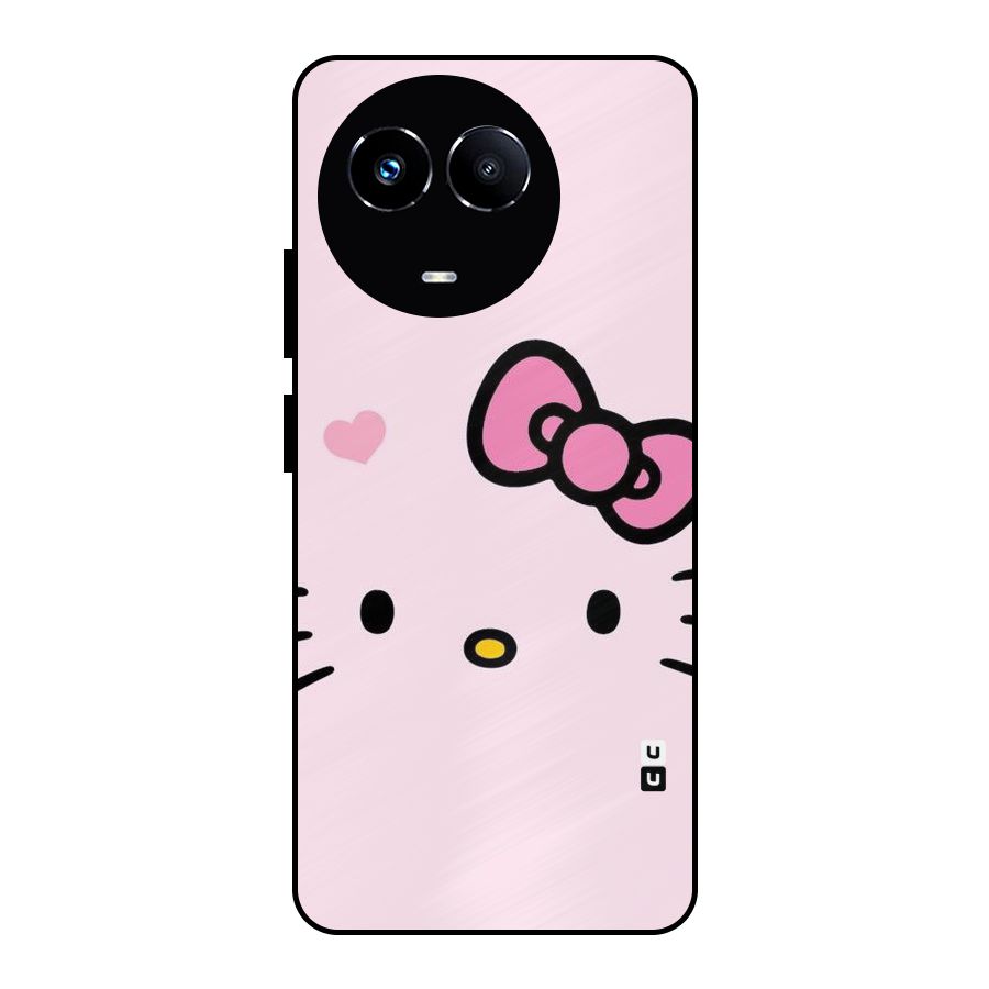 Cute Bow Face Metal Back Case for Realme 11 5G