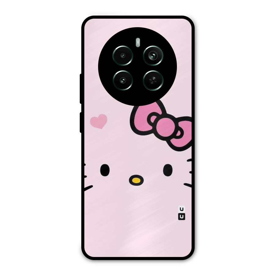 Cute Bow Face Metal Back Case for Realme 12 Pro Plus