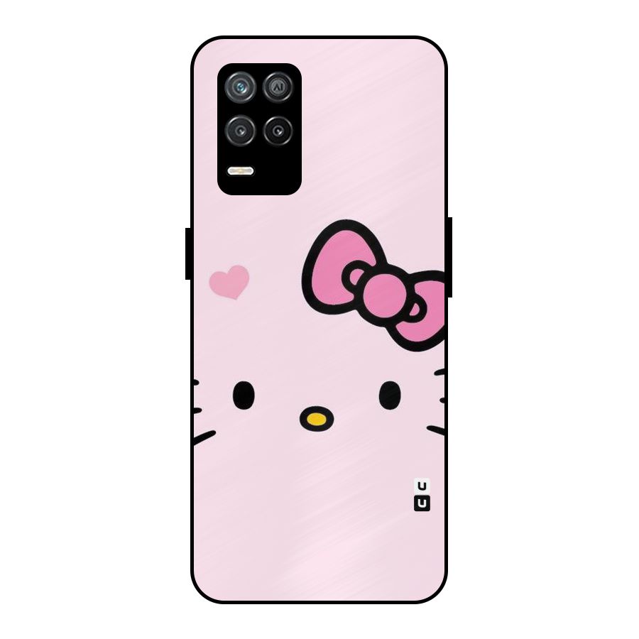 Cute Bow Face Metal Back Case for Realme 8s 5G