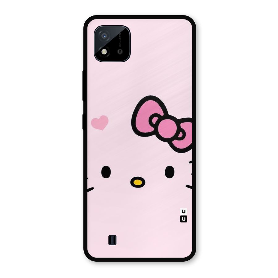 Cute Bow Face Metal Back Case for Realme C11 2021
