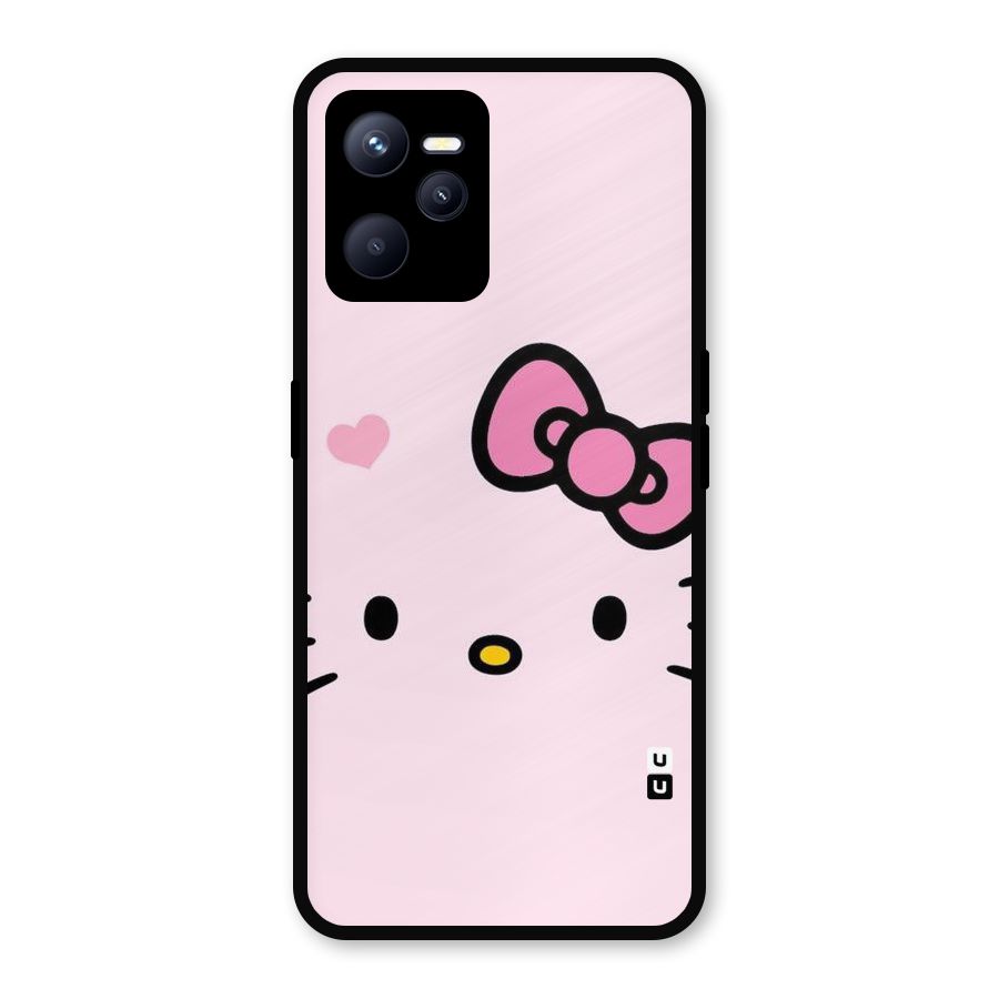 Cute Bow Face Metal Back Case for Realme C35