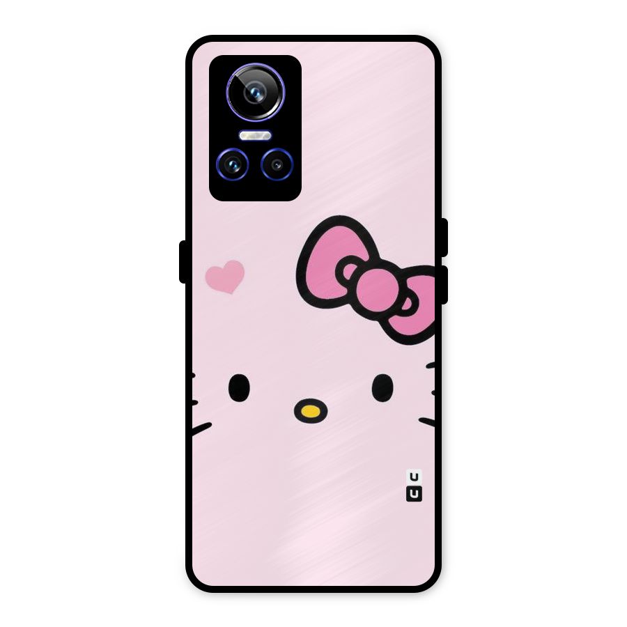 Cute Bow Face Metal Back Case for Realme GT Neo 3