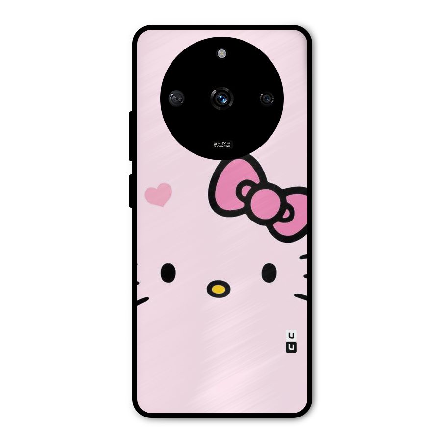 Cute Bow Face Metal Back Case for Realme Narzo 60 5G