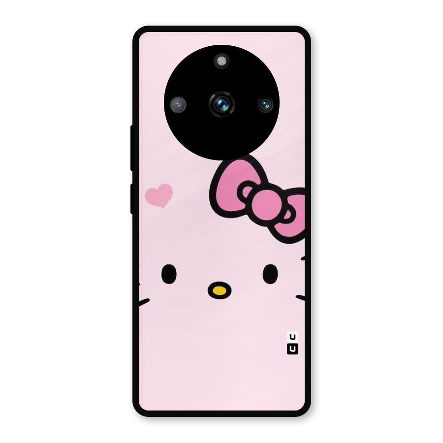 Cute Bow Face Metal Back Case for Realme Narzo 60 Pro