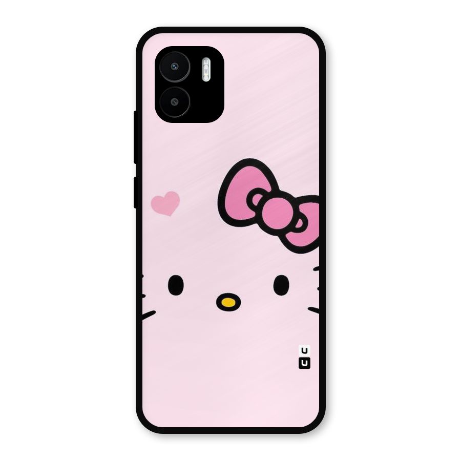 Cute Bow Face Metal Back Case for Redmi A1