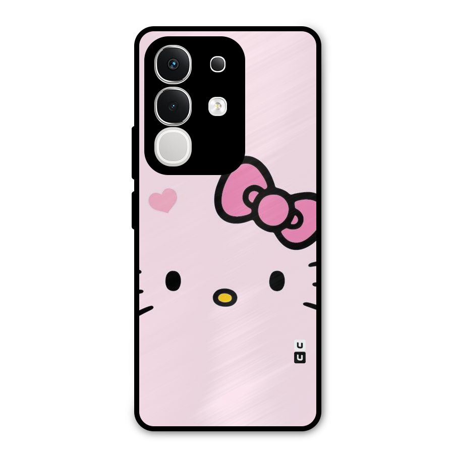 Cute Bow Face Metal Back Case for Vivo T4x