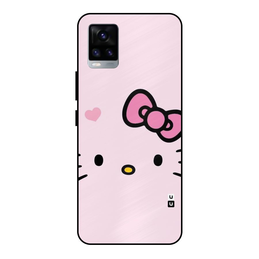 Cute Bow Face Metal Back Case for Vivo V20