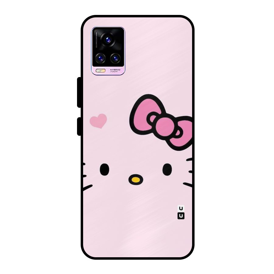 Cute Bow Face Metal Back Case for Vivo V20 Pro