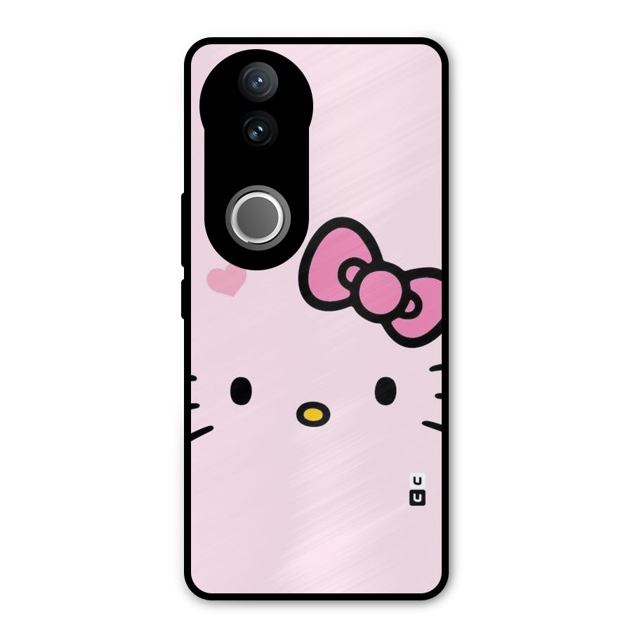 Cute Bow Face Metal Back Case for Vivo V50e