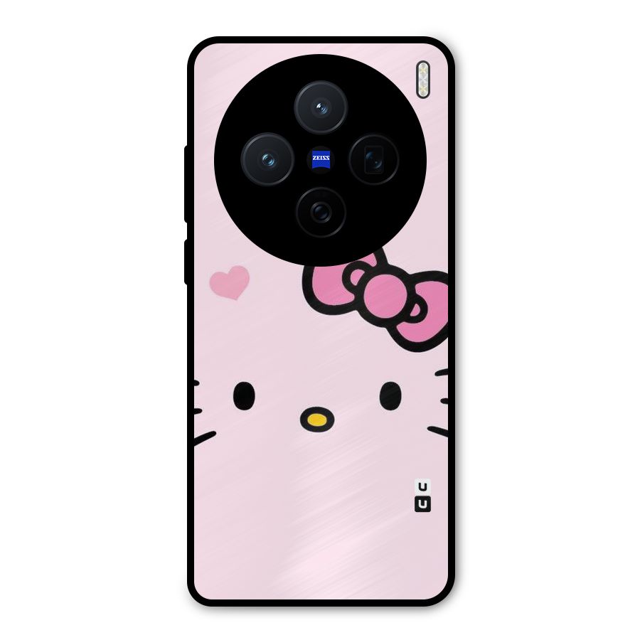 Cute Bow Face Metal Back Case for Vivo X200