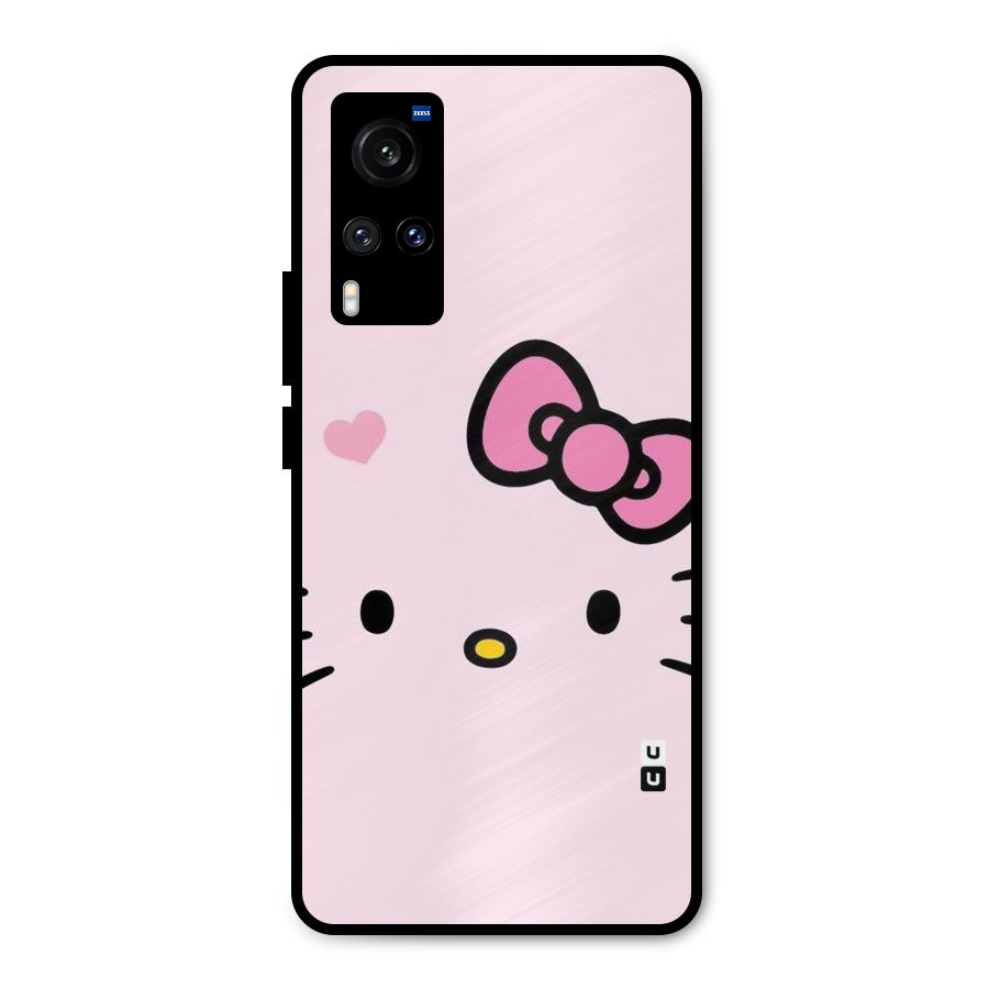 Cute Bow Face Metal Back Case for Vivo X60