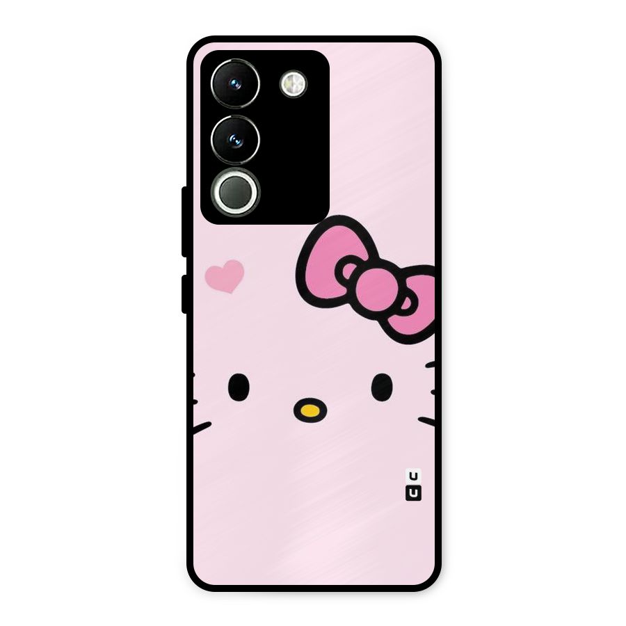 Cute Bow Face Metal Back Case for Vivo Y200