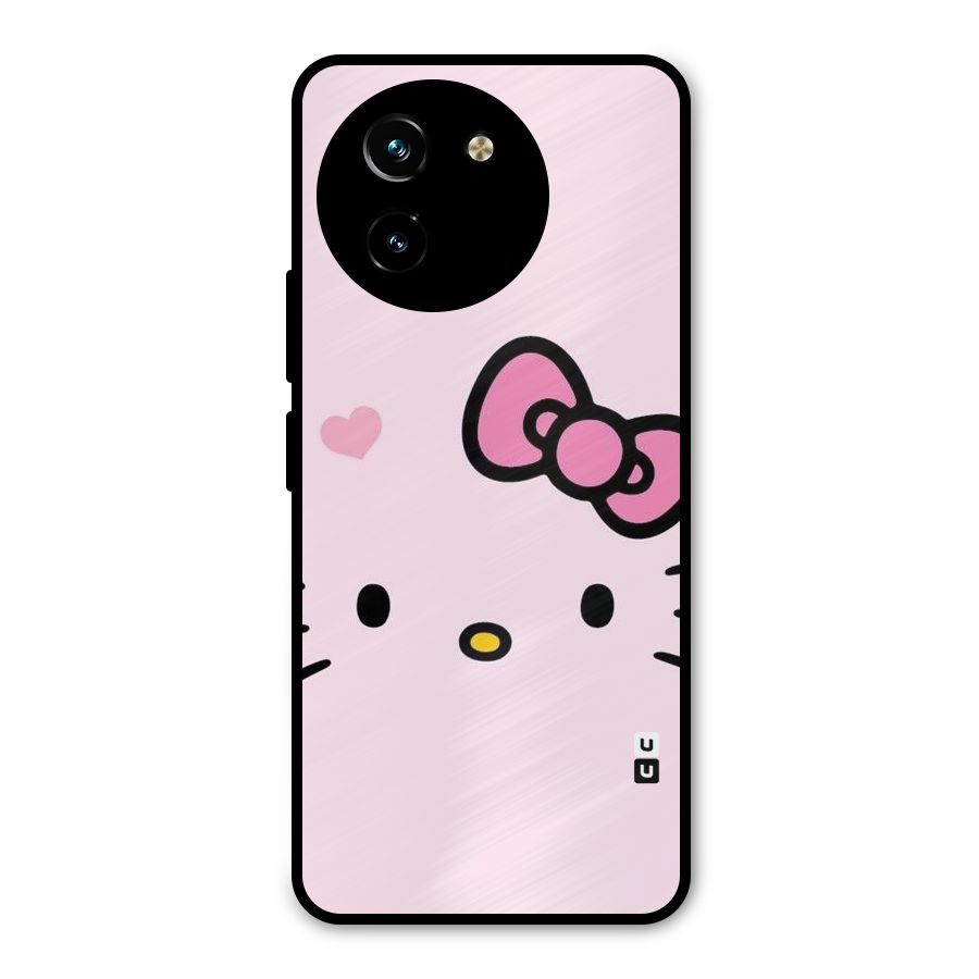 Cute Bow Face Metal Back Case for Vivo Y200i