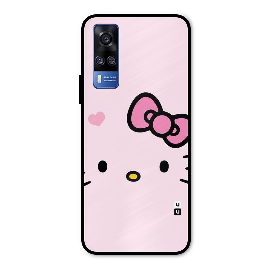 Cute Bow Face Metal Back Case for Vivo Y31