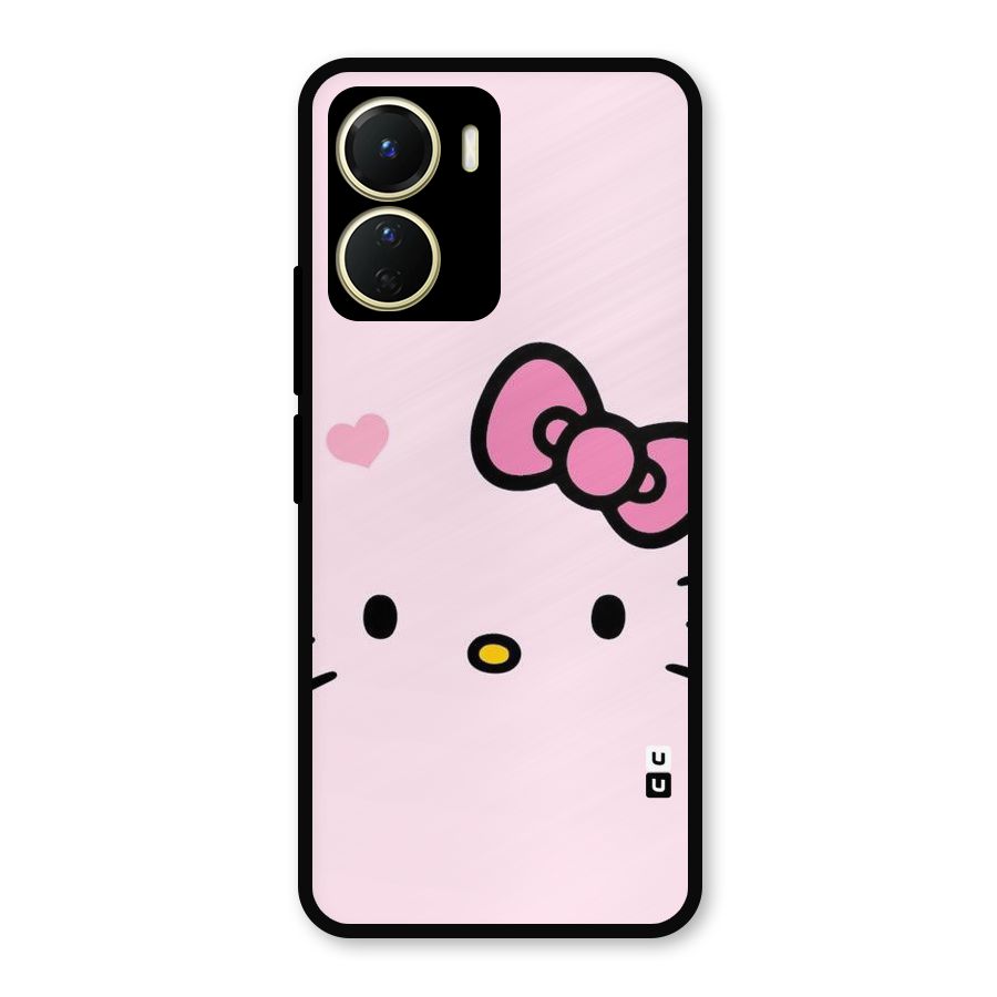 Cute Bow Face Metal Back Case for Vivo Y56