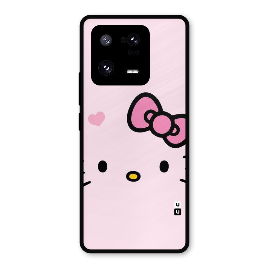 Cute Bow Face Metal Back Case for Xiaomi 13 Pro