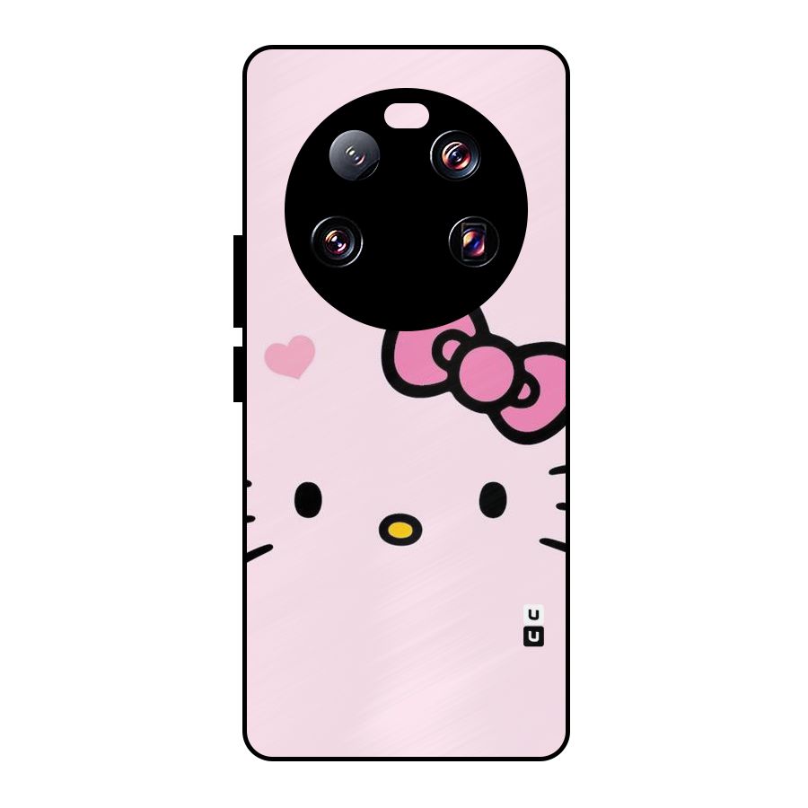 Cute Bow Face Metal Back Case for Xiaomi 13 Ultra