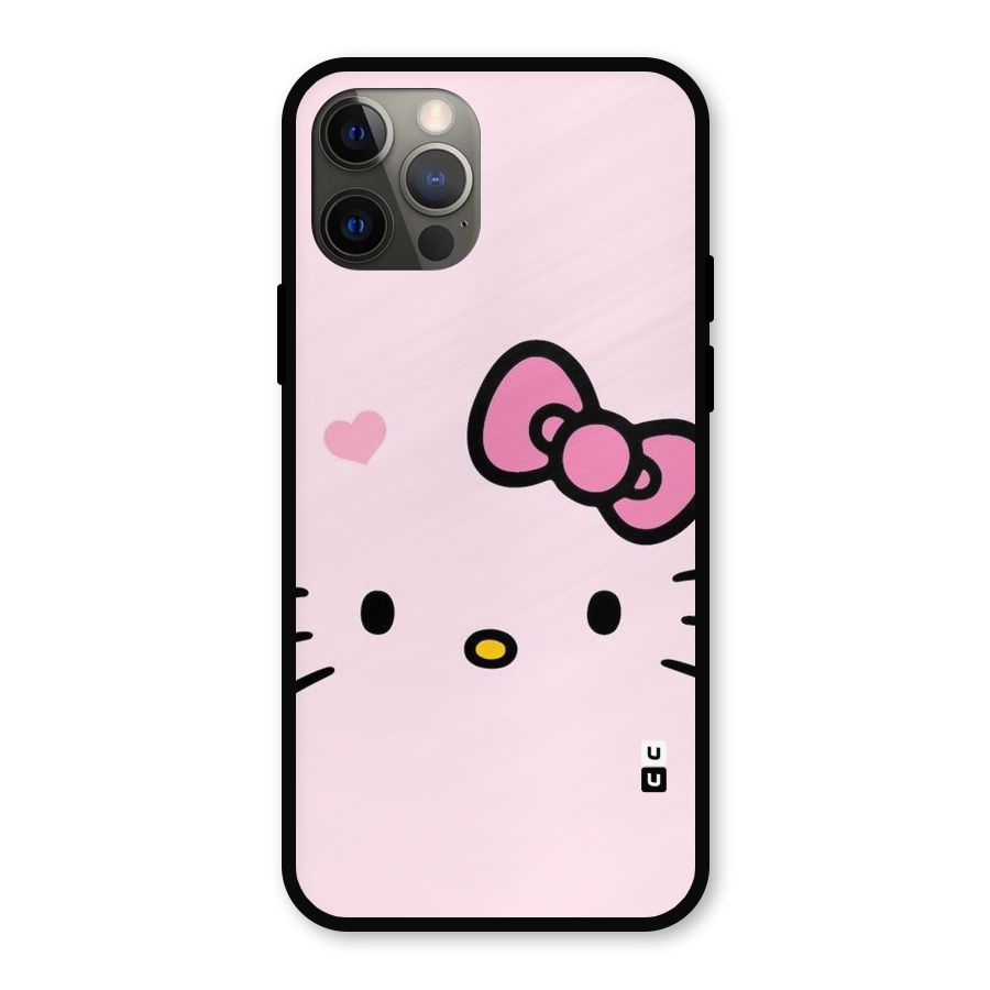 Cute Bow Face Metal Back Case for iPhone 12 Pro