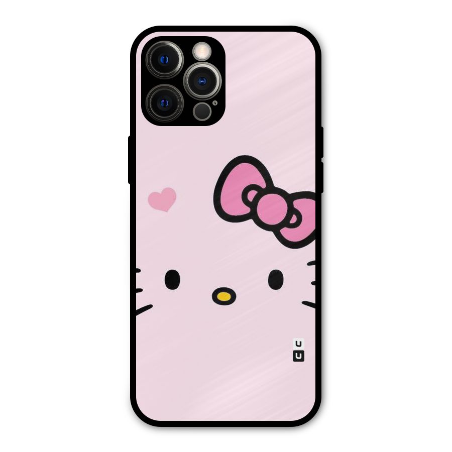 Cute Bow Face Metal Back Case for iPhone 12 Pro Max
