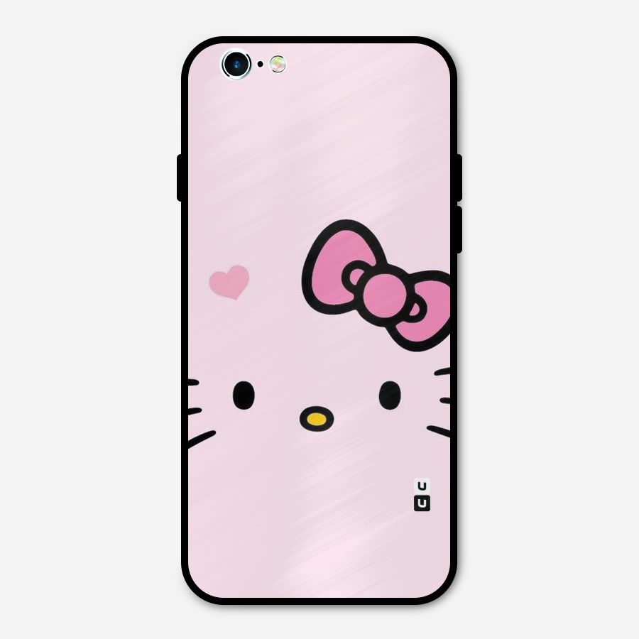 Cute Bow Face Metal Back Case for iPhone 6 6s