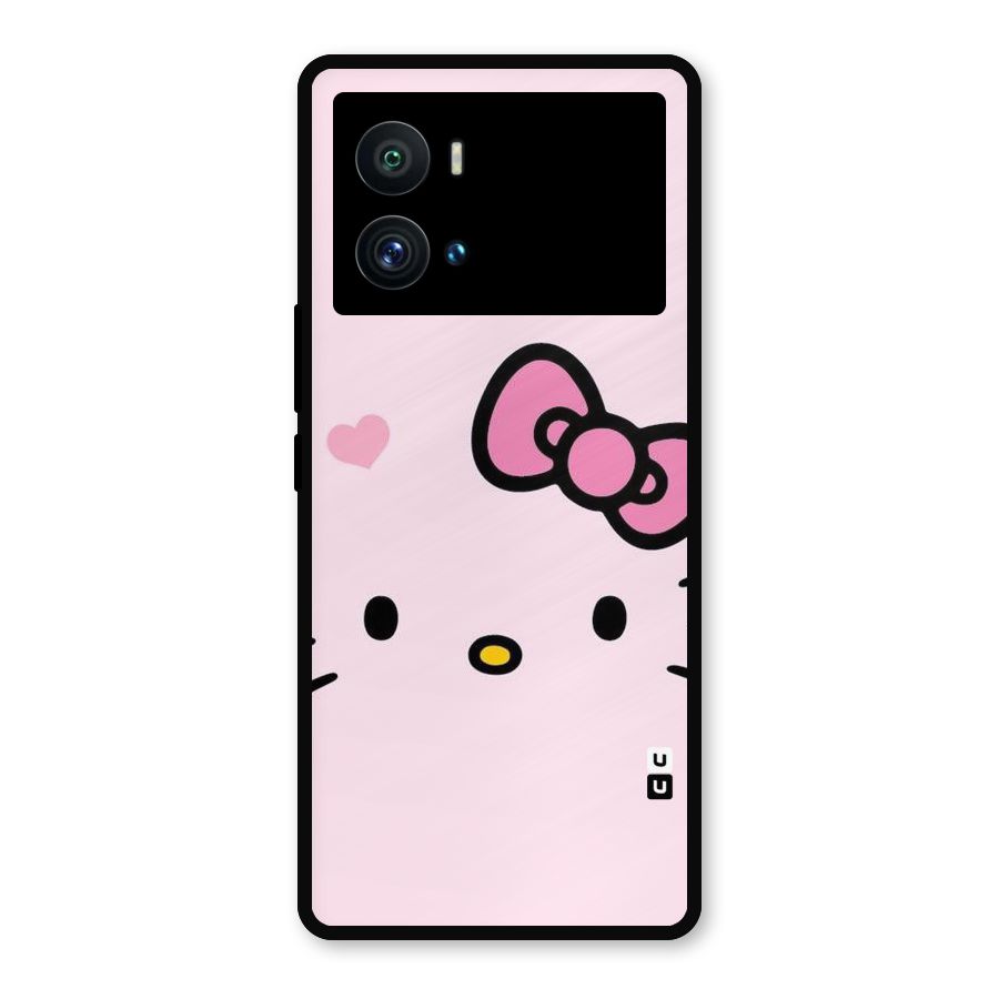 Cute Bow Face Metal Back Case for iQOO 9 Pro