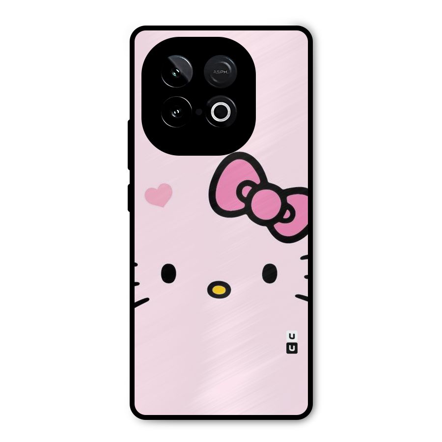 Cute Bow Face Metal Back Case for iQOO Neo 10