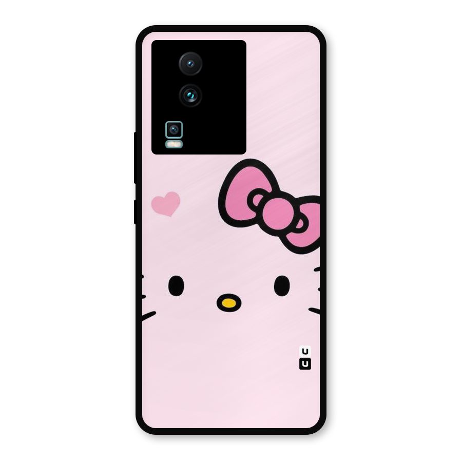 Cute Bow Face Metal Back Case for iQOO Neo 7
