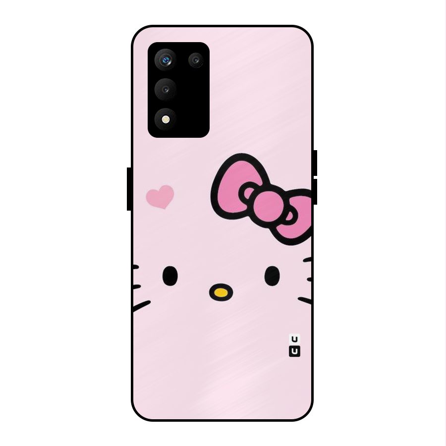 Cute Bow Face Metal Back Case for realme 9 5G SE