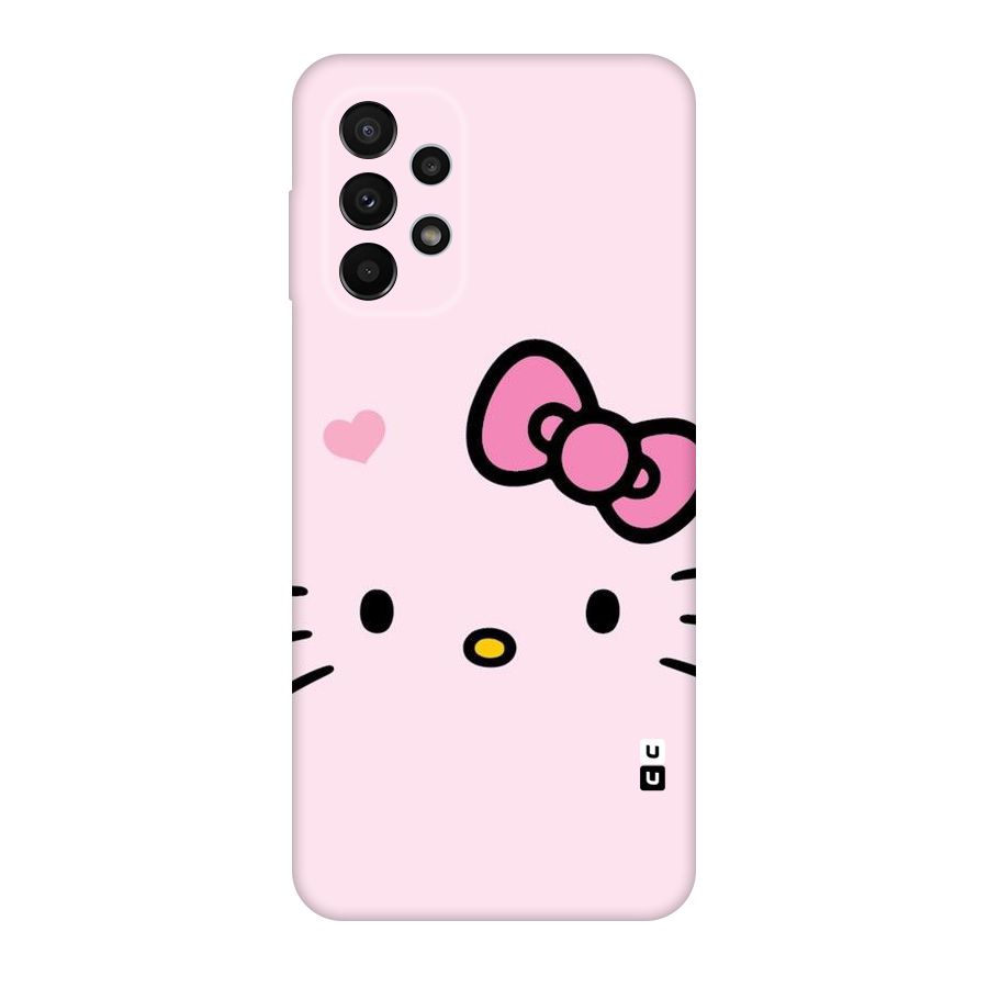 Cute Bow Face Original Polycarbonate Back Case for Galaxy A23