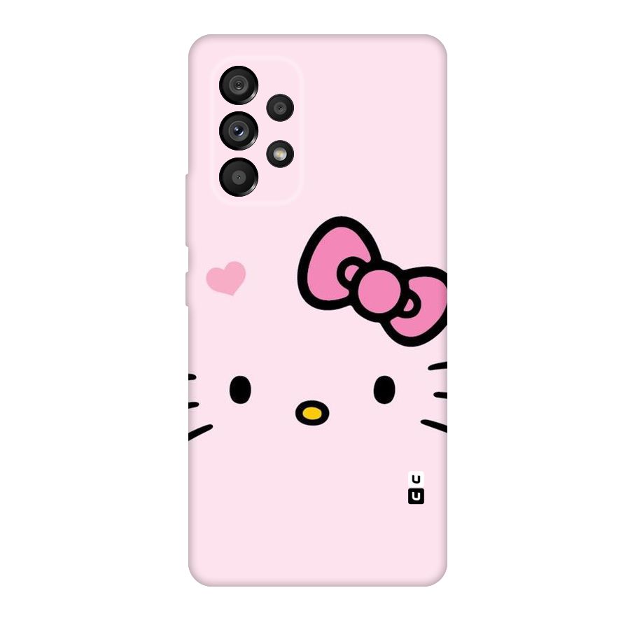 Cute Bow Face Original Polycarbonate Back Case for Galaxy A53 5G
