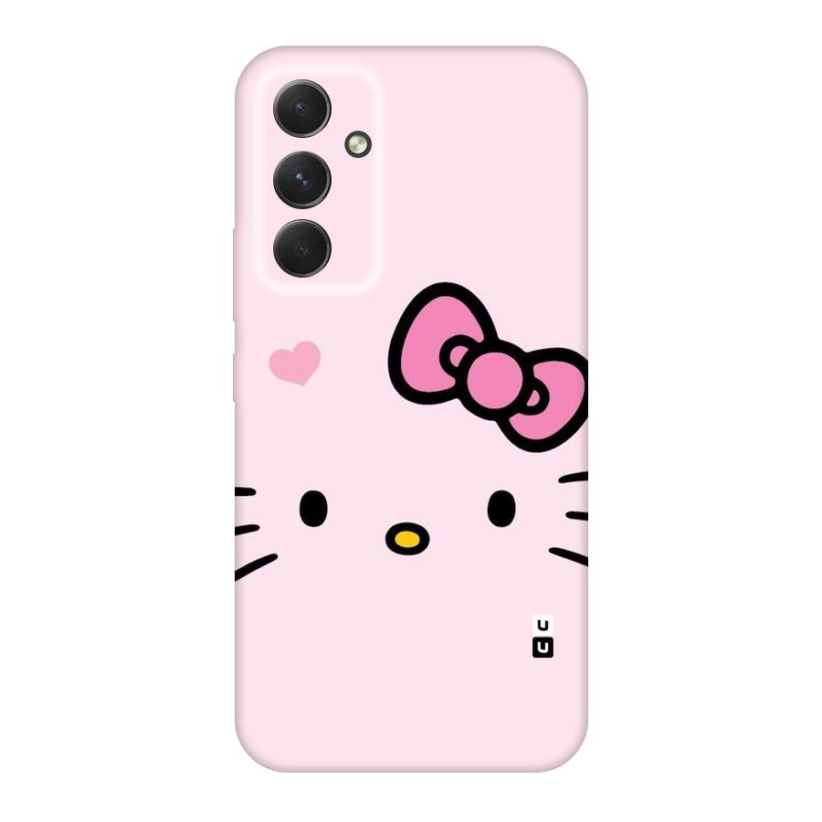 Cute Bow Face Original Polycarbonate Back Case for Galaxy A54