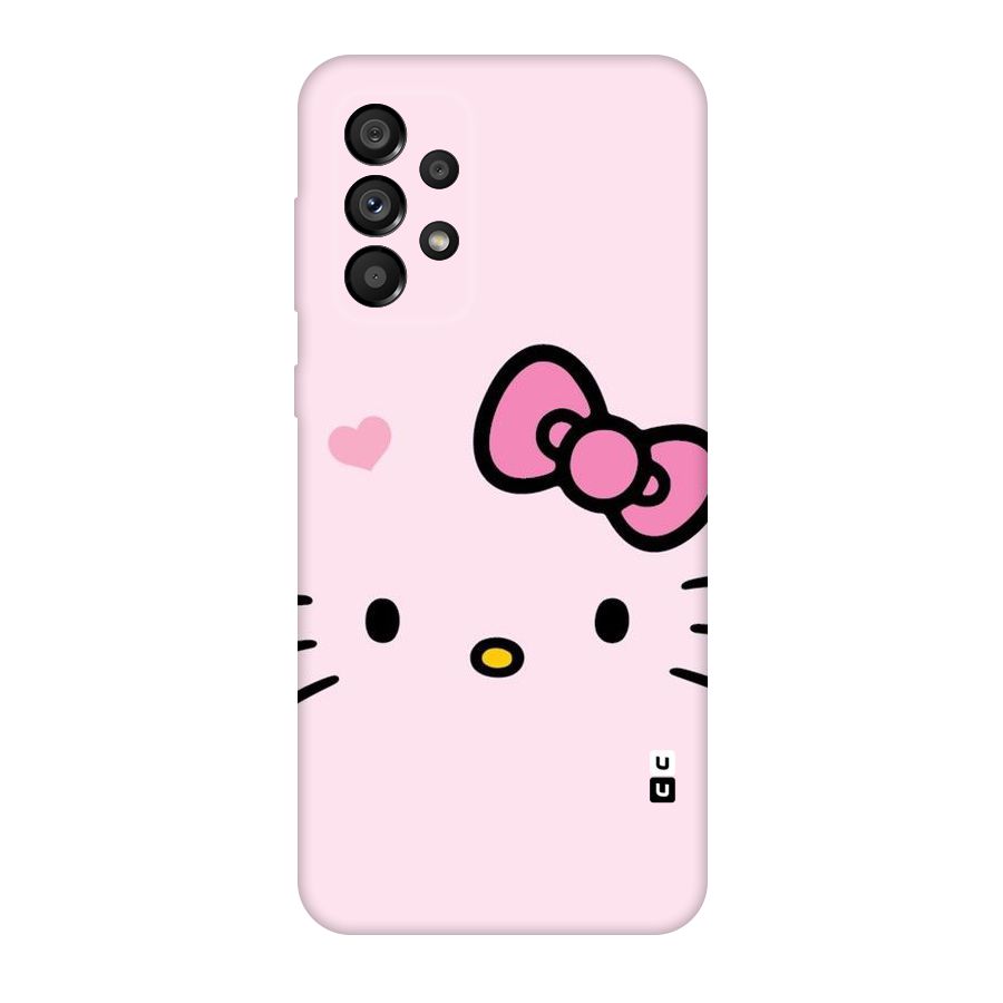 Cute Bow Face Original Polycarbonate Back Case for Galaxy A73 5G