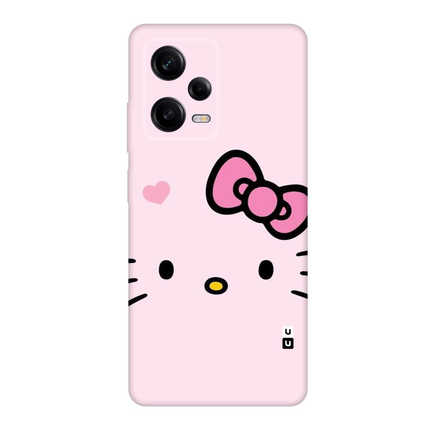 Cute Bow Face Original Polycarbonate Back Case for Redmi Note 12 Pro