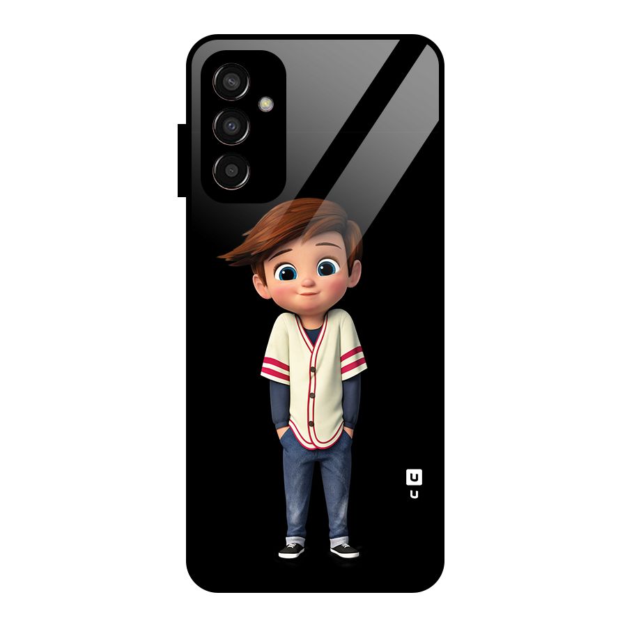 Cute Boy Tim Glass Back Case for Galaxy F13