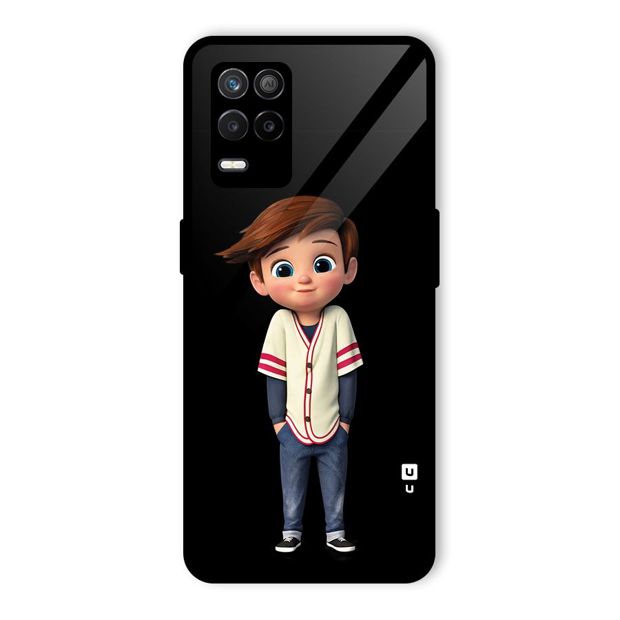 Cute Boy Tim Glass Back Case for Realme 8s 5G