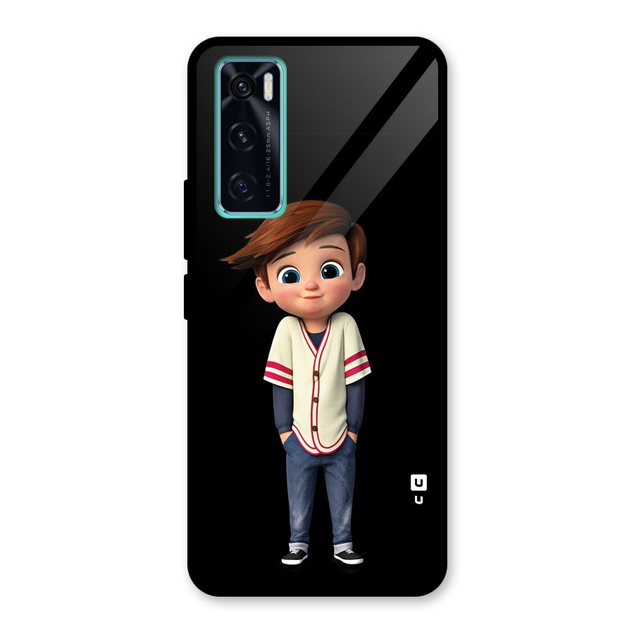 Cute Boy Tim Glass Back Case for Vivo V20 SE