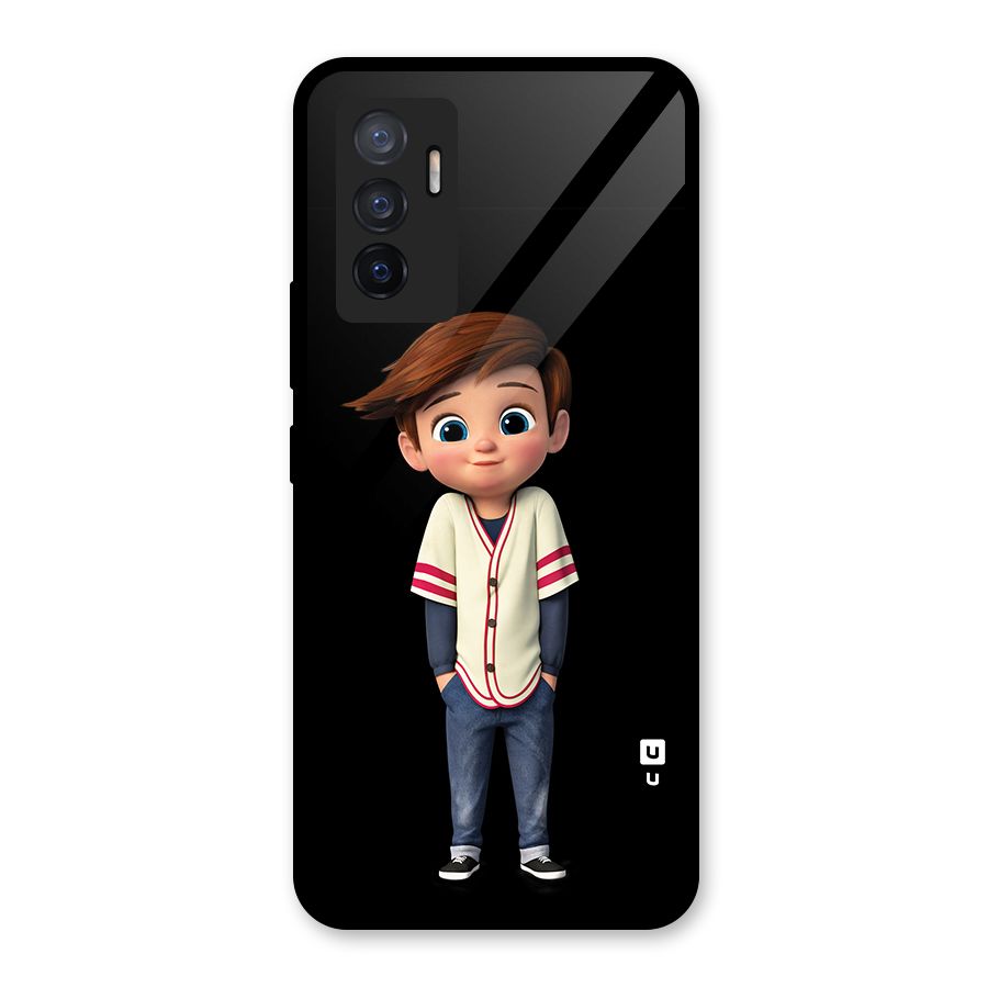 Cute Boy Tim Glass Back Case for Vivo V23e