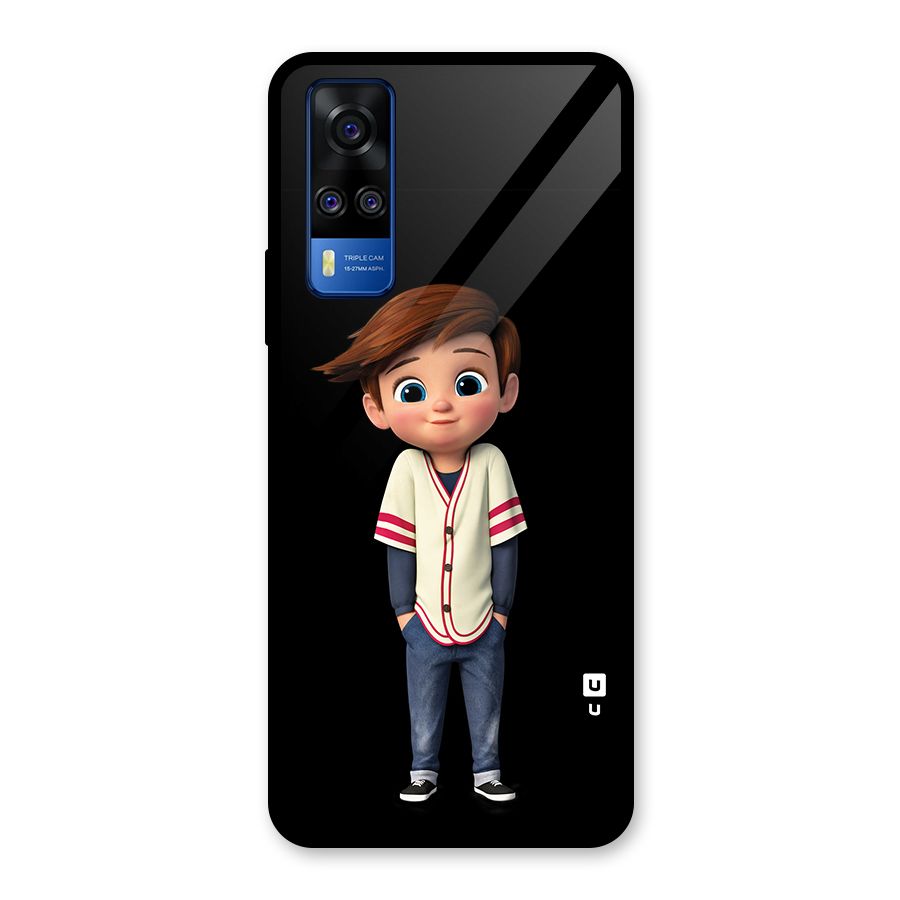 Cute Boy Tim Glass Back Case for Vivo Y31