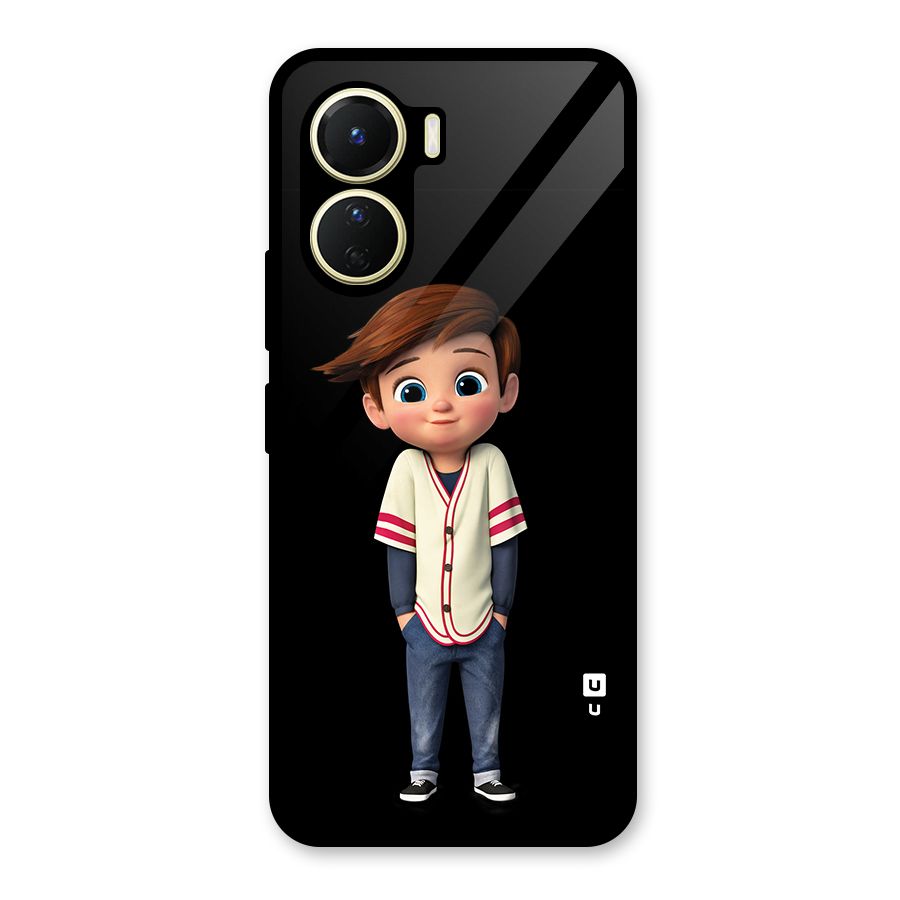 Cute Boy Tim Glass Back Case for Vivo Y56