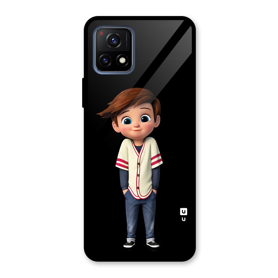 Cute Boy Tim Glass Back Case for Vivo Y72 5G