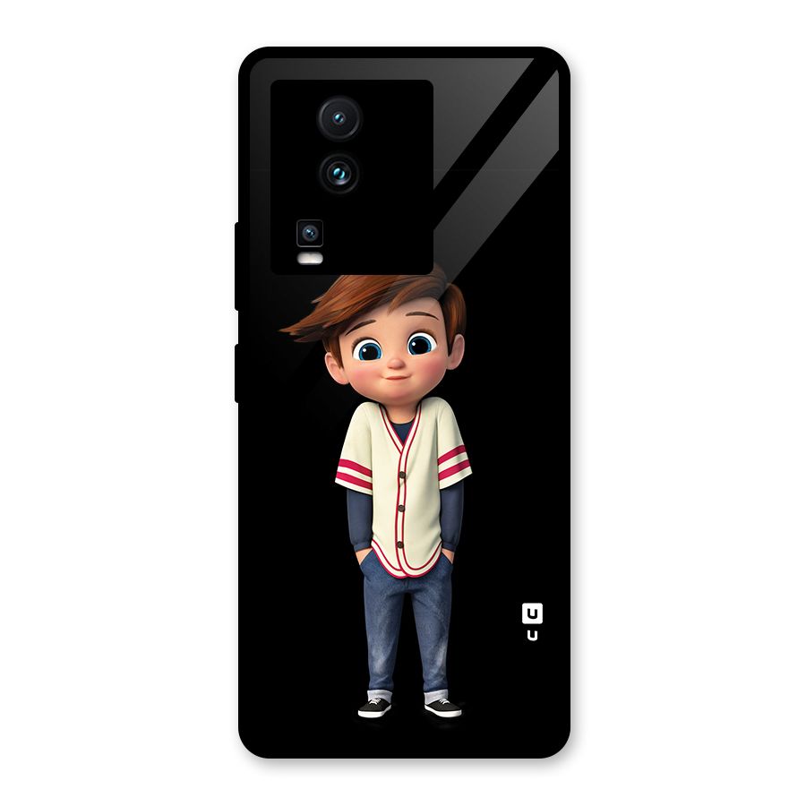 Cute Boy Tim Glass Back Case for Vivo iQOO Neo 7