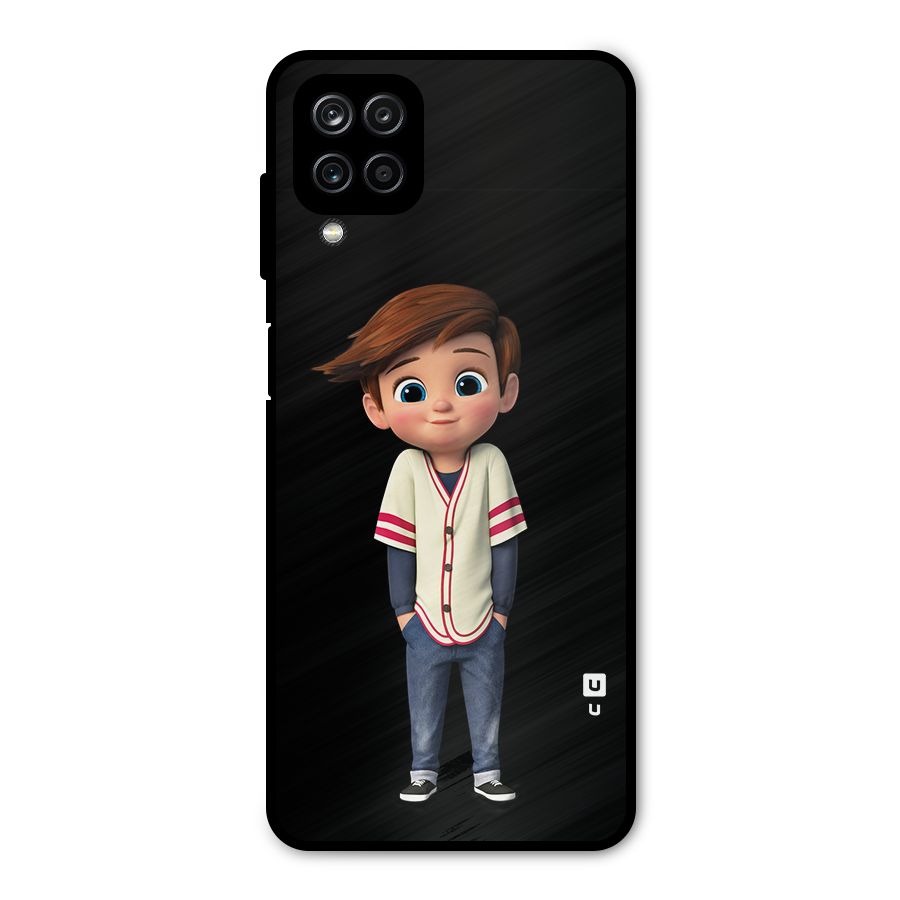 Cute Boy Tim Metal Back Case for Galaxy A12